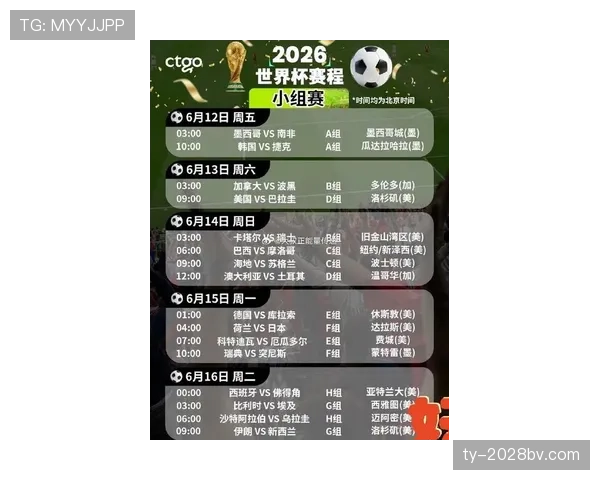 2026世界杯葡萄牙赛程时间表及小组对手分析